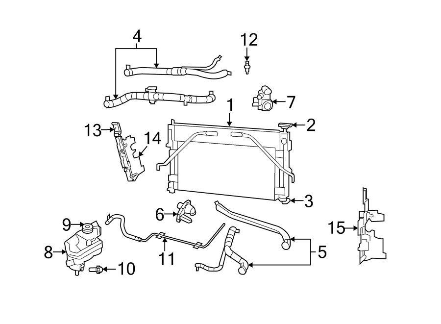 Dodge Avenger Radiator Coolant Hose (Lower). 2.7 LITER. Sebring