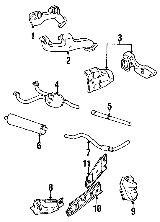 Dodge Dakota Exhaust - right (rt). Exhaust manifold. Cylinder