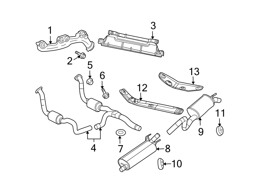 Dodge Durango Catalytic Converter. 5.7 LITER. Durango; 5.7L; Left