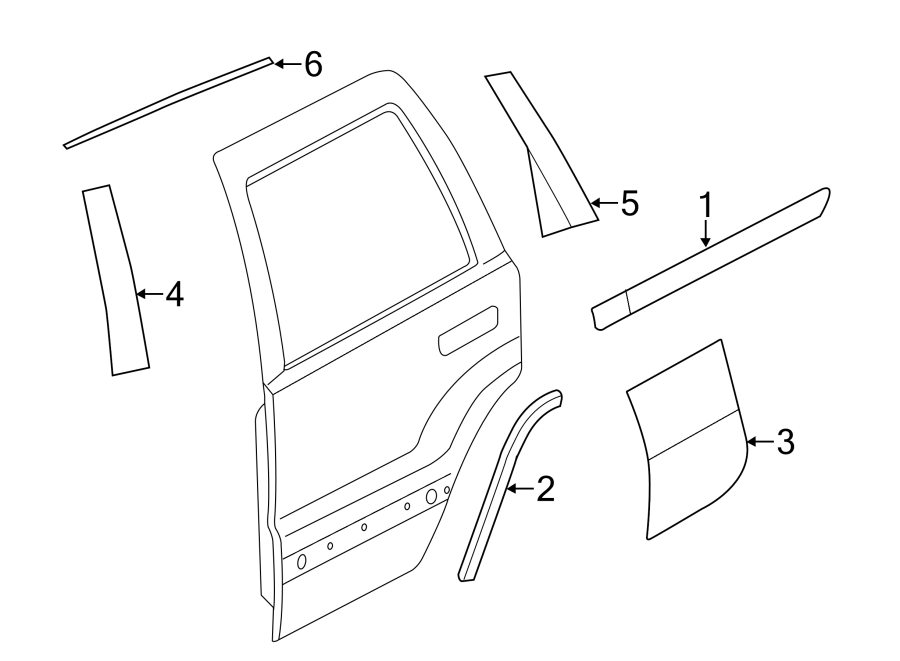 Jeep Grand Cherokee Door Applique. Rear - 57010449AK | Amherst OH