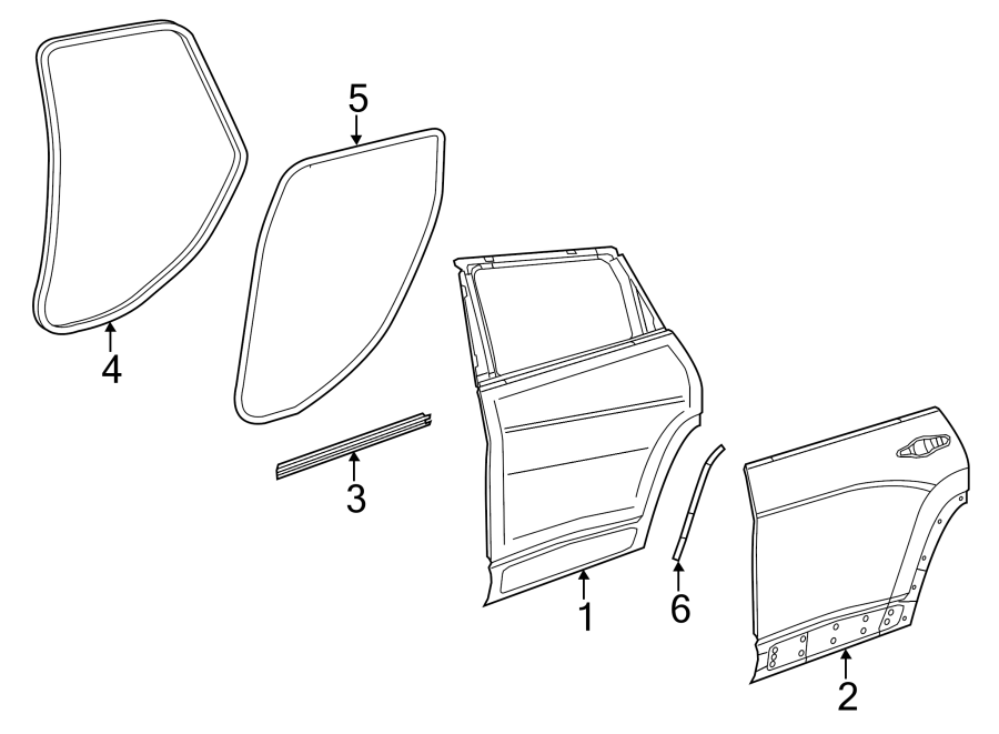 Jeep Cherokee Door Seal (Rear) - 5056308AA | Amherst OH