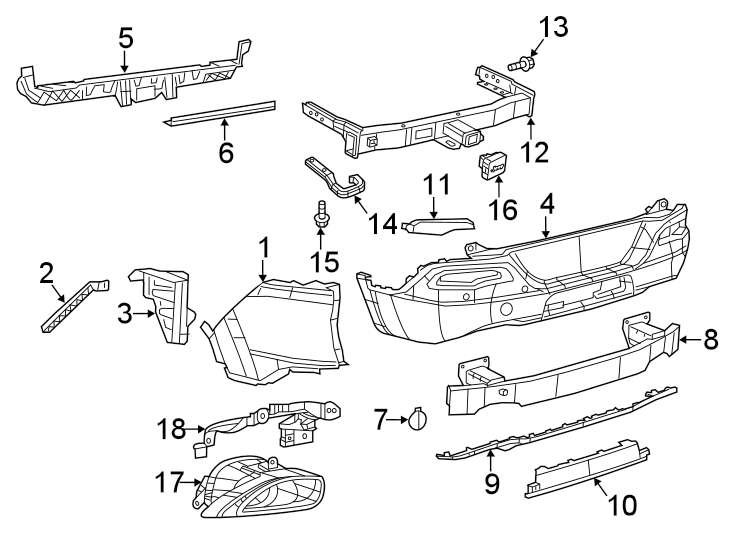 Jeep Cherokee Valance Panel (Rear, Lower). W/O TRAILHAWK, BUMPER COVER ...